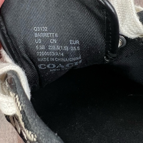 Womens Coach Barrett Signature Canvas black Sneakers size 5.5 - Picture 3 of 15
